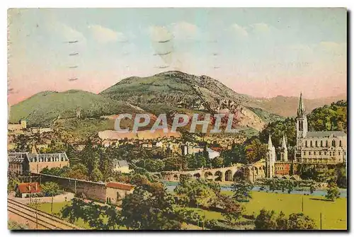 Cartes postales Lourdes Vue panoramique sur la Basilique le Fort et le Funiculaire du Grand Fer