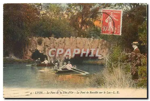 Cartes postales Lyon Le Parc de la Tete d'Or Le Pont de Recaille sur le Lac