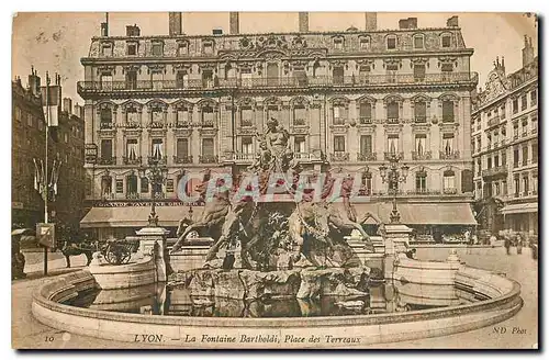 Cartes postales Lyon La Fontaine Bartholdi Place des Terreaux