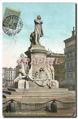 Ansichtskarte AK Bordeaux Monument de Leon Gambetta