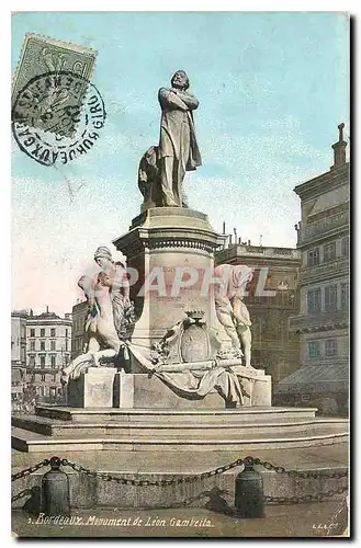 Cartes postales Bordeaux Monument de Leon Gambetta