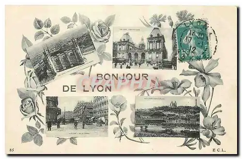 Cartes postales Bonjour de Lyon