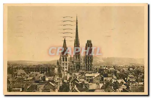 Ansichtskarte AK Rouen Seine Inferieure Vue generale sur la Ville et la Cathedrale