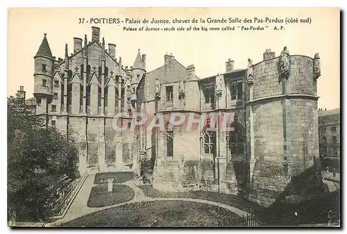 Cartes postales Poitiers Palais de Justice chevet de la Grande Salle des Pas Perdus cote sud