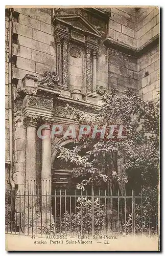 Ansichtskarte AK Auxerre Eglise Saint Pierre Ancien Portail Saint Vincent