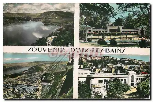 Ansichtskarte AK Souvenir d'Aix les Bains Etablissement Thermal Le parc Teleferique Bout du Lac