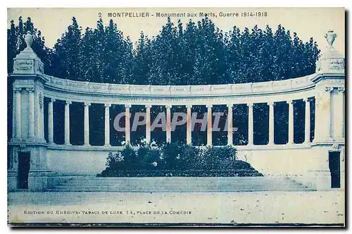 Cartes postales Montpellier Monument aux Morts Guerre 1914-1918