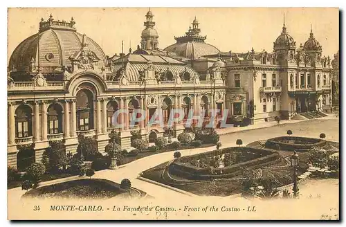 Cartes postales Monte Carlo La Facade du Casino