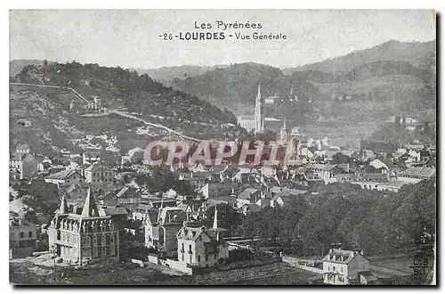 Cartes postales Les Pyrenees Lourdes Vue generale