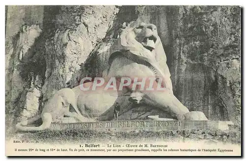 Cartes postales Belfort le Lion