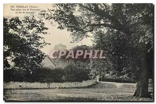 Cartes postales Vezelay Yonne Vue prise sur la Terrasse en fin de Journee