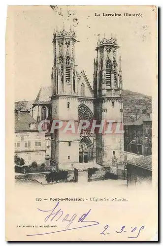 Ansichtskarte AK La Lorraine Illustree Pont a Mousson L'Eglise Saint Martin