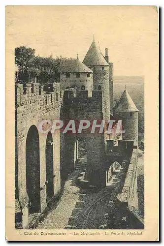 Ansichtskarte AK Cite de Carcassonne Les Machiconlis La Porte du Senechal