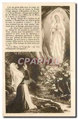 Cartes postales Lourdes L'Apparition