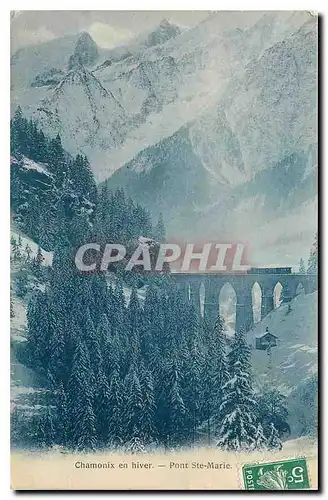 Cartes postales Chamonix en hiver Pont Ste Marie