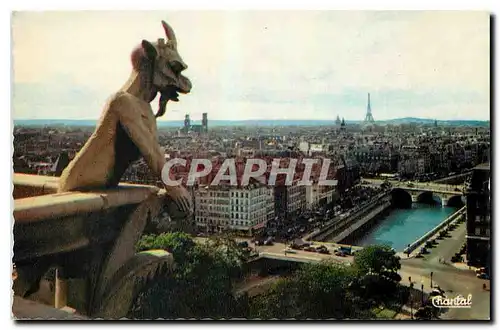 Cartes postales moderne Paris le Diable vu des Tours de Notre Dame