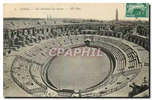 Ansichtskarte AK Nimes Vue interieure des Arenes