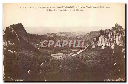 Cartes postales Environs du Mont Dore Roche Tuiliere et Roche Sanadoire