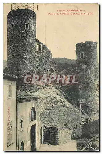 Ansichtskarte AK Environs de Saint Etienne Ruines du Chateau de Rochetaillee