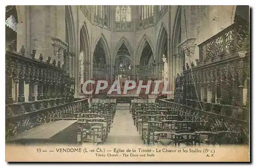 Ansichtskarte AK Vendome L et Ch Eglise de la Trinite Le Choeur et les Stalles