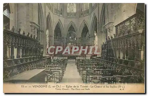 Cartes postales Vendome L et Ch Eglise de la Trinite Le Choeur et les Stalles