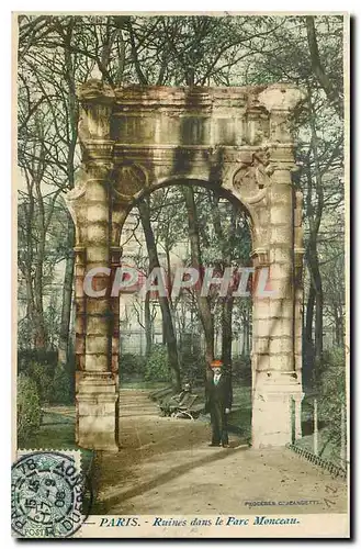 Ansichtskarte AK Paris Ruines dans le Parc Monceau