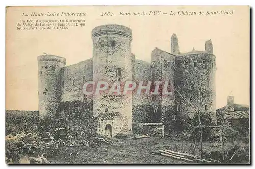 Ansichtskarte AK La Haute Loire Pittoresque Environs du Puy Le Chateau de Saint Vidal