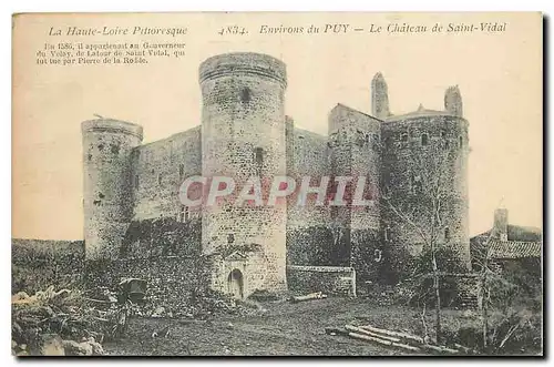 Cartes postales La Haute Loire Pittoresque Environs du Puy Le Chateau de Saint Vidal