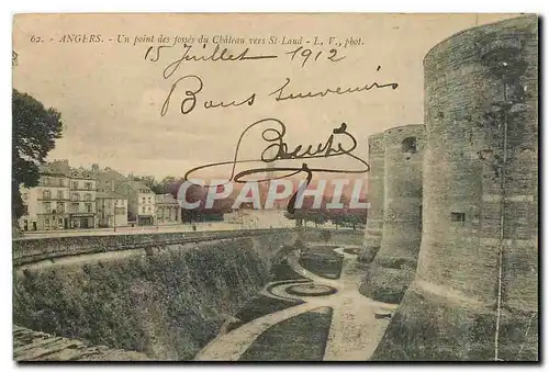 Cartes postales Angers Un point des fosses du Chateau vers St Laud