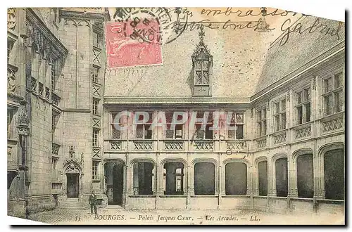 Cartes postales Bourges Palais Jacques Coeur Les Arcades