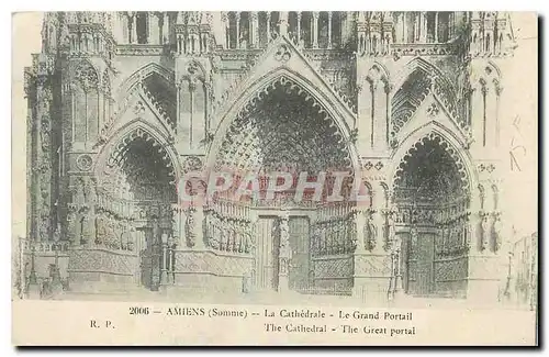 Cartes postales Amiens Somme La Cathedrale Le Grand Portail