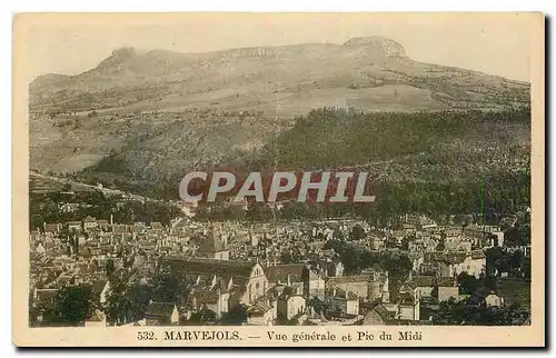 Cartes postales Marvejols Vue generale et Pic du Midi