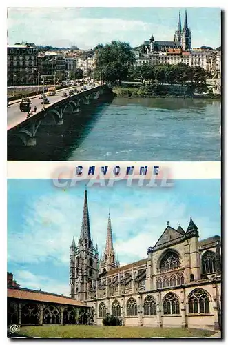 Ansichtskarte AK Bayonne Le Pont Saint Esprit et l'Adour La Cathedrale