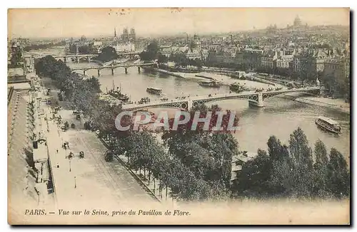 Cartes postales Paris Vue sur la Seine prise du Pavillon de Flore