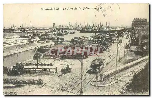 Cartes postales Marseille Le Port de la Joliette Bateaux Tramway