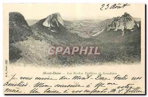 Cartes postales Mont Dore Les Roches Tuilliere et Sanadoire