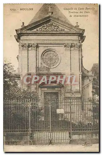 Ansichtskarte AK Moulins Chapelle du Lycee Bonville Tombeau des Ducs de Montmorency