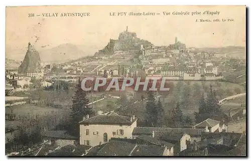 Cartes postales Velay Artistique Le Puy Haute Loire Vue generale prise d'Espaly