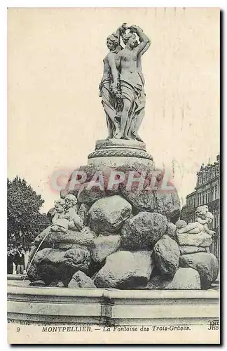 Cartes postales Montpellier La Fontaine des Trois Graces
