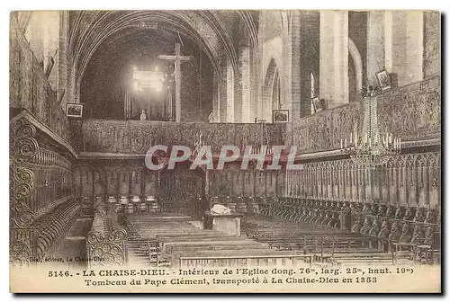 Ansichtskarte AK La Chaise Dieu Interieur de l'Eglise Tombeau du Pape Clement transporte a la Chaise Dieu