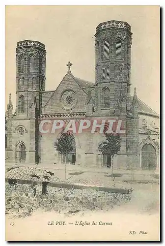 Cartes postales Le Puy L'Eglise des Carmes