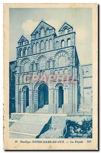 Cartes postales Basilique Notre Dame du Puy La Facade