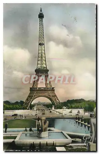 Ansichtskarte AK Paris et ses Merveilles La Tour Eiffel vue des jardins du Trocadero