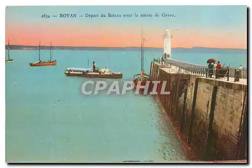 Cartes postales Royan Depart du Bateau pour la Pointe de Grave Phare