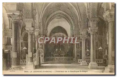 Ansichtskarte AK La Louvesc Ardeche L'Interieur de la Basilique St Regis