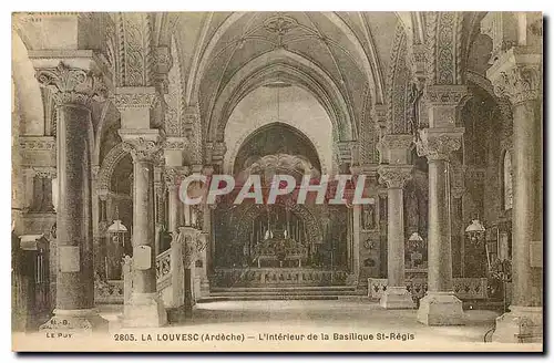 Cartes postales La Louvesc Ardeche L'Interieur de la Basilique St Regis
