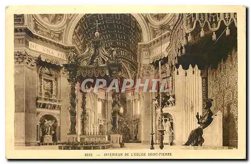 Ansichtskarte AK Rome Interieur de l'Eglise Saint Pierre