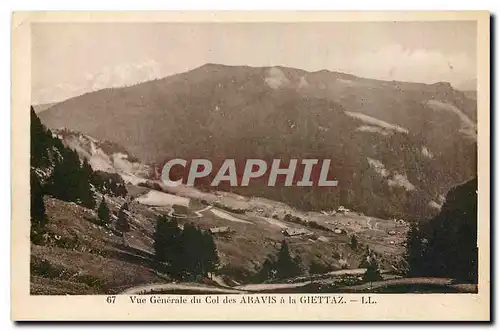 Cartes postales Vue generale du Col des Aravis a la Giettaz