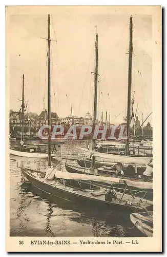 Cartes postales Evian les Bains Yachts dans le Port Bateaux