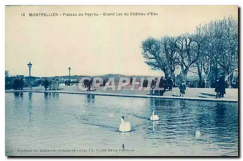 Cartes postales Montpellier Plateau du Peyrou Grand Lac du Chateau d'Eau